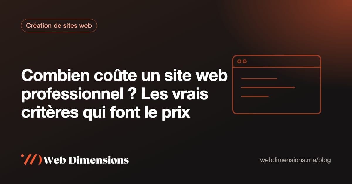 Combien coûte un site web professionnel ? Les vrais critères qui font le prix