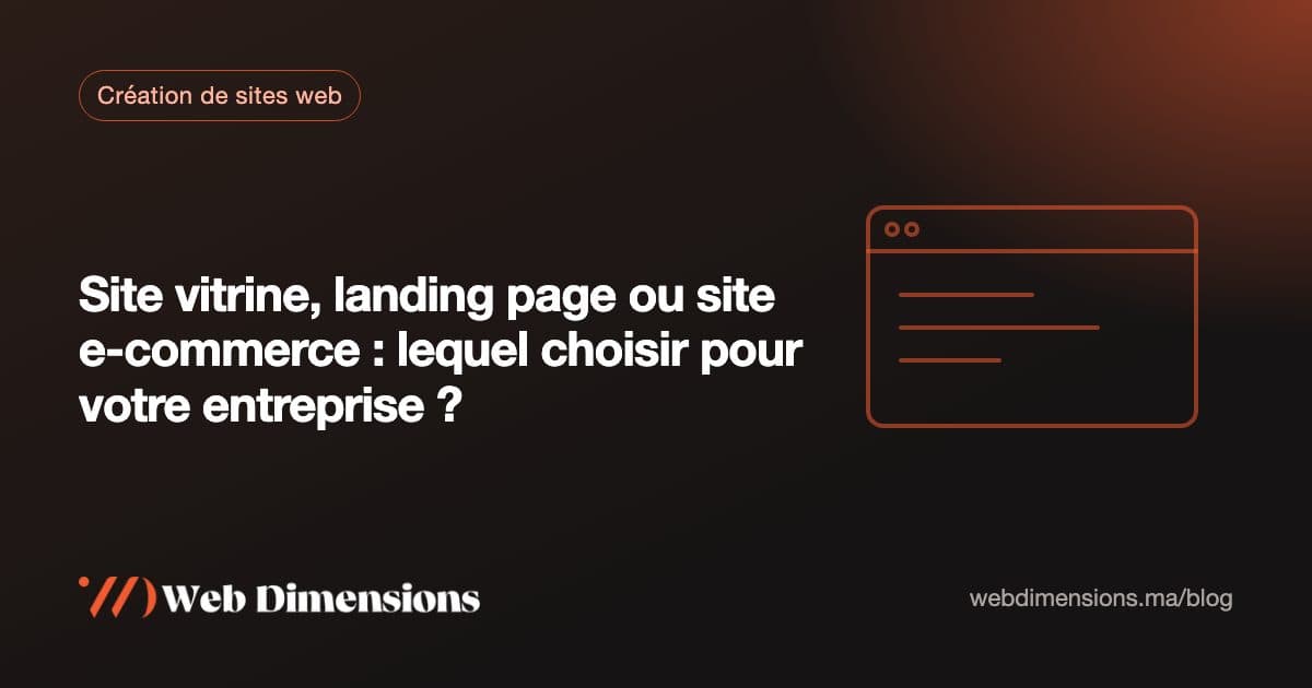 Site vitrine, landing page ou site e-commerce : lequel choisir pour votre entreprise ?