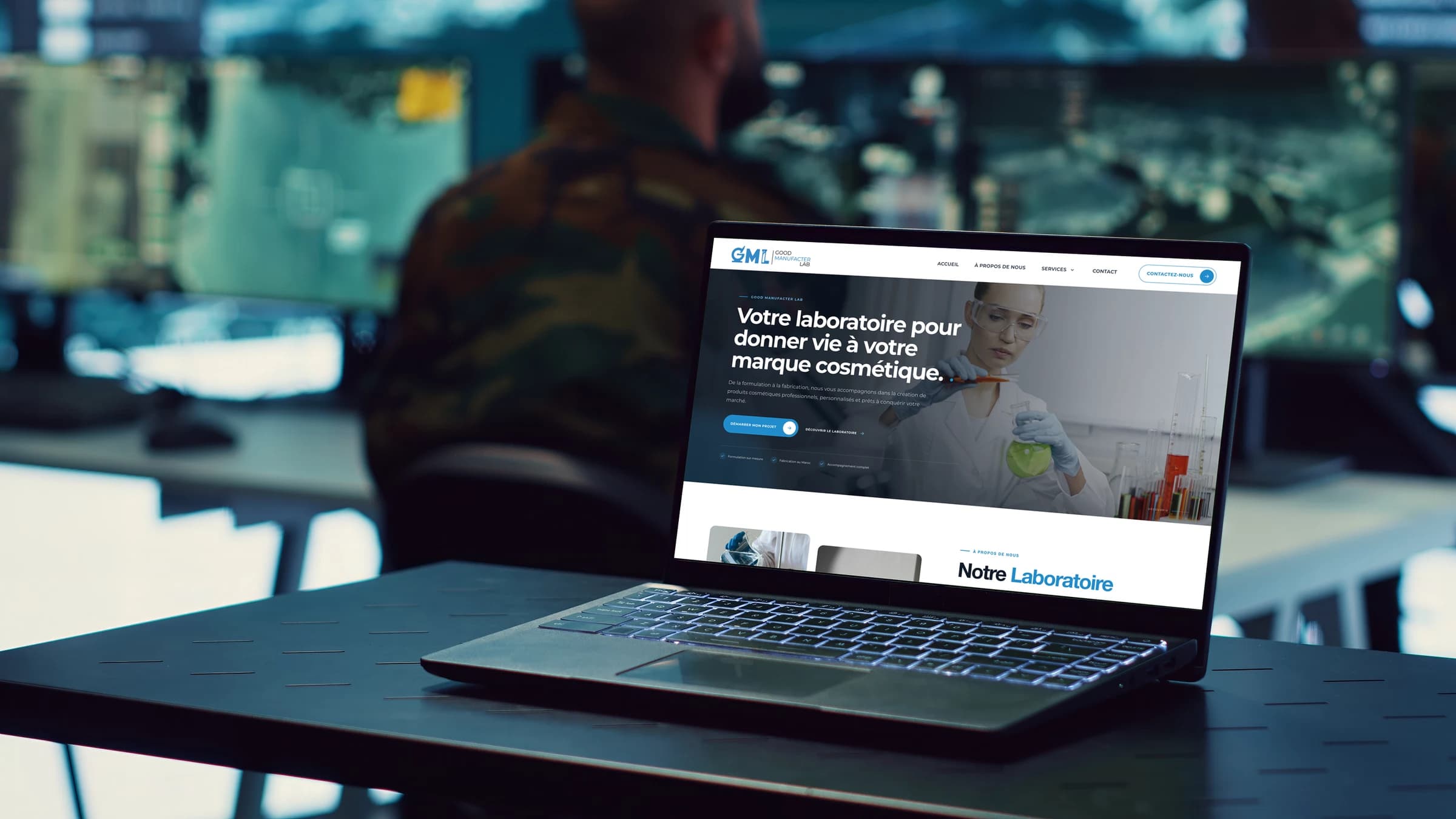 GML: site affiché sur un ordinateur portable